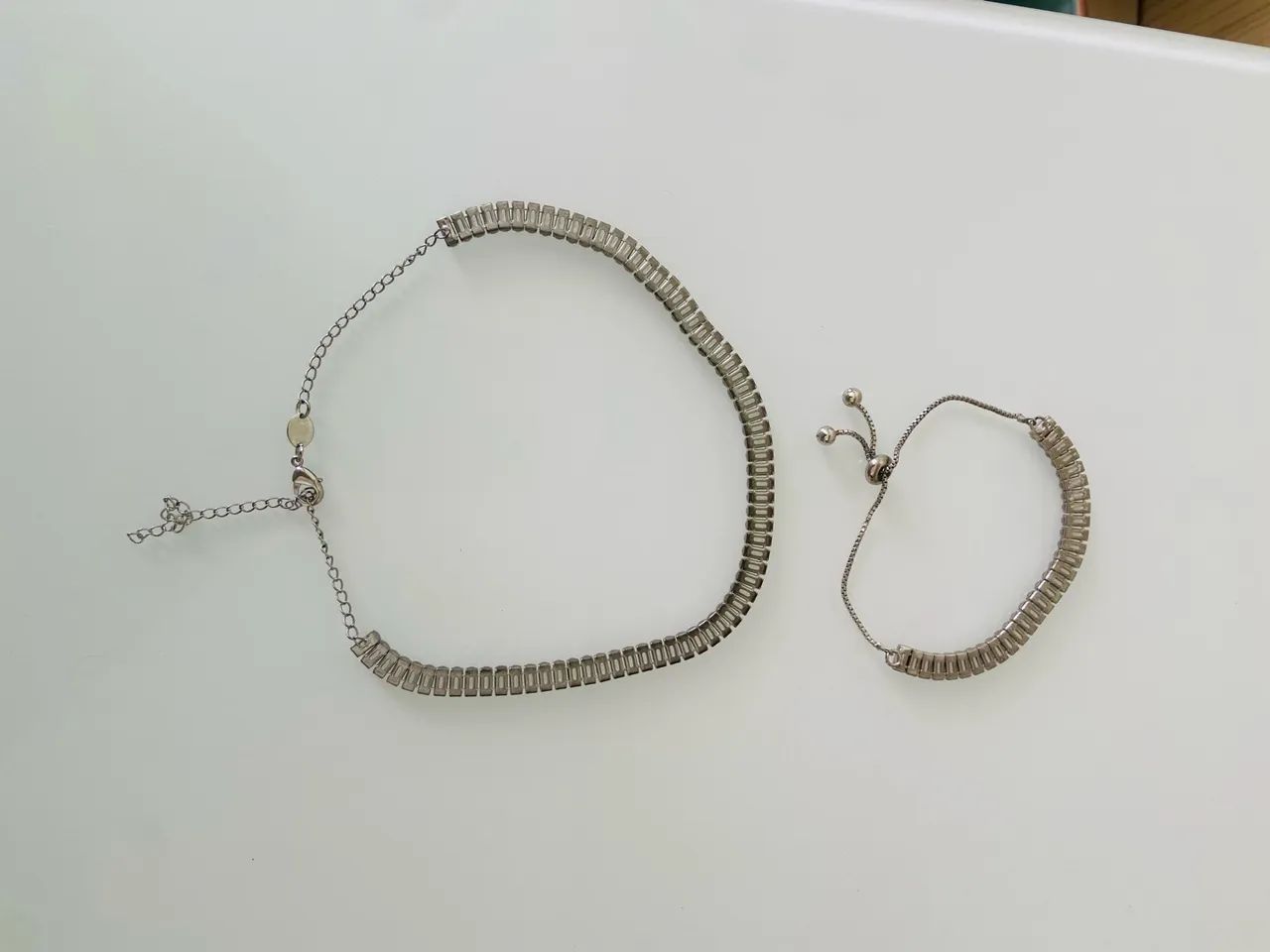 Pulseira + Chocker riveira cravejadas e ajustáveis - Foto 5