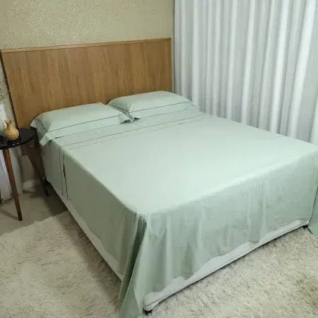 Jogo de Cama Verde-Chá Queen 4 peças