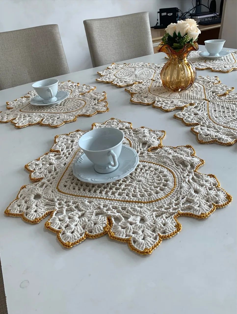 Jogo Americano Crochê 