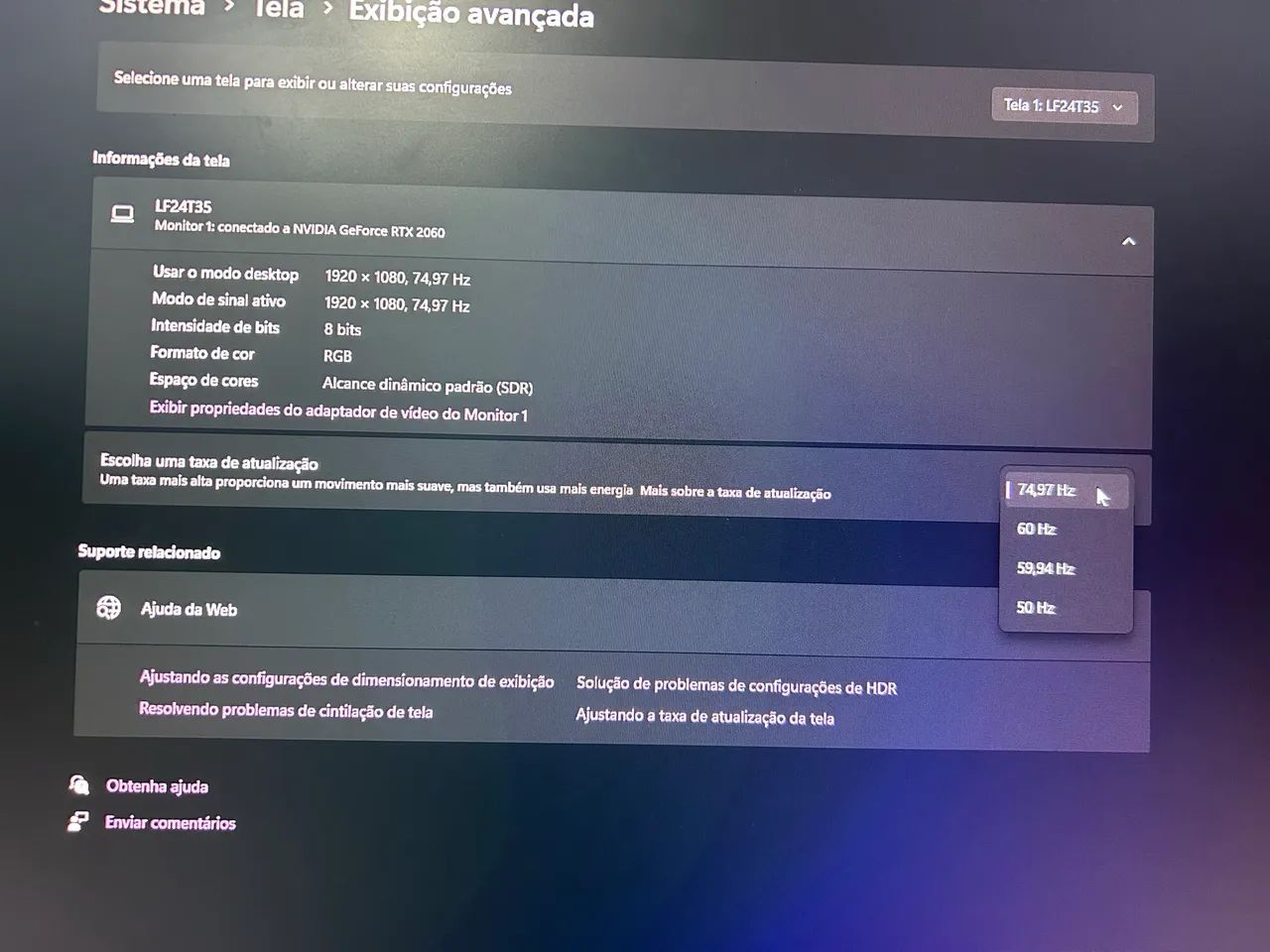 Monitor Gamer Samsung 75hz 24? - Foto 2