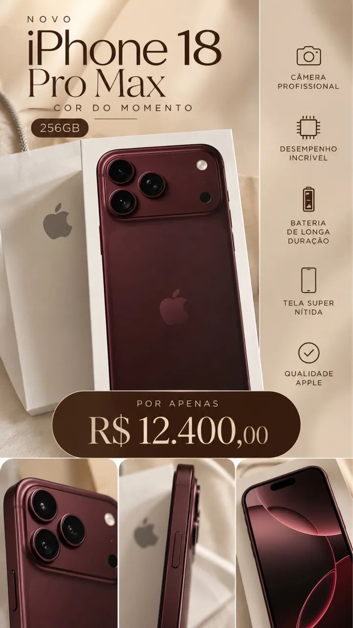 IPHONE 18 PRO MAX BORDÔ 256 