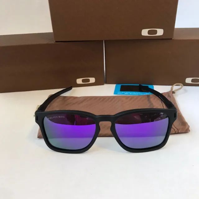 óculos de sol oakley latch squared violeta lentes polarizadas - Foto 2