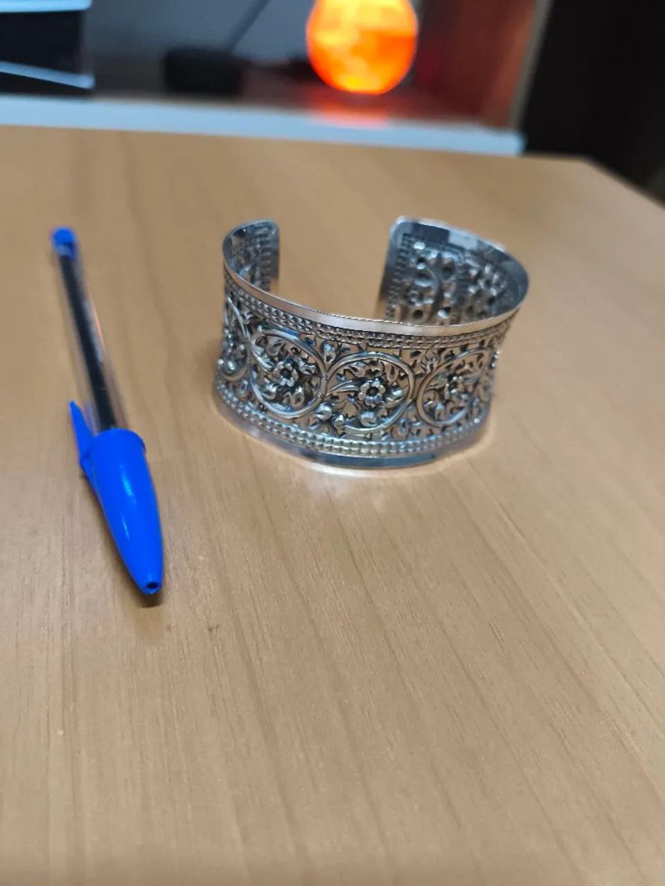 Bracelete oriental, prata 925.