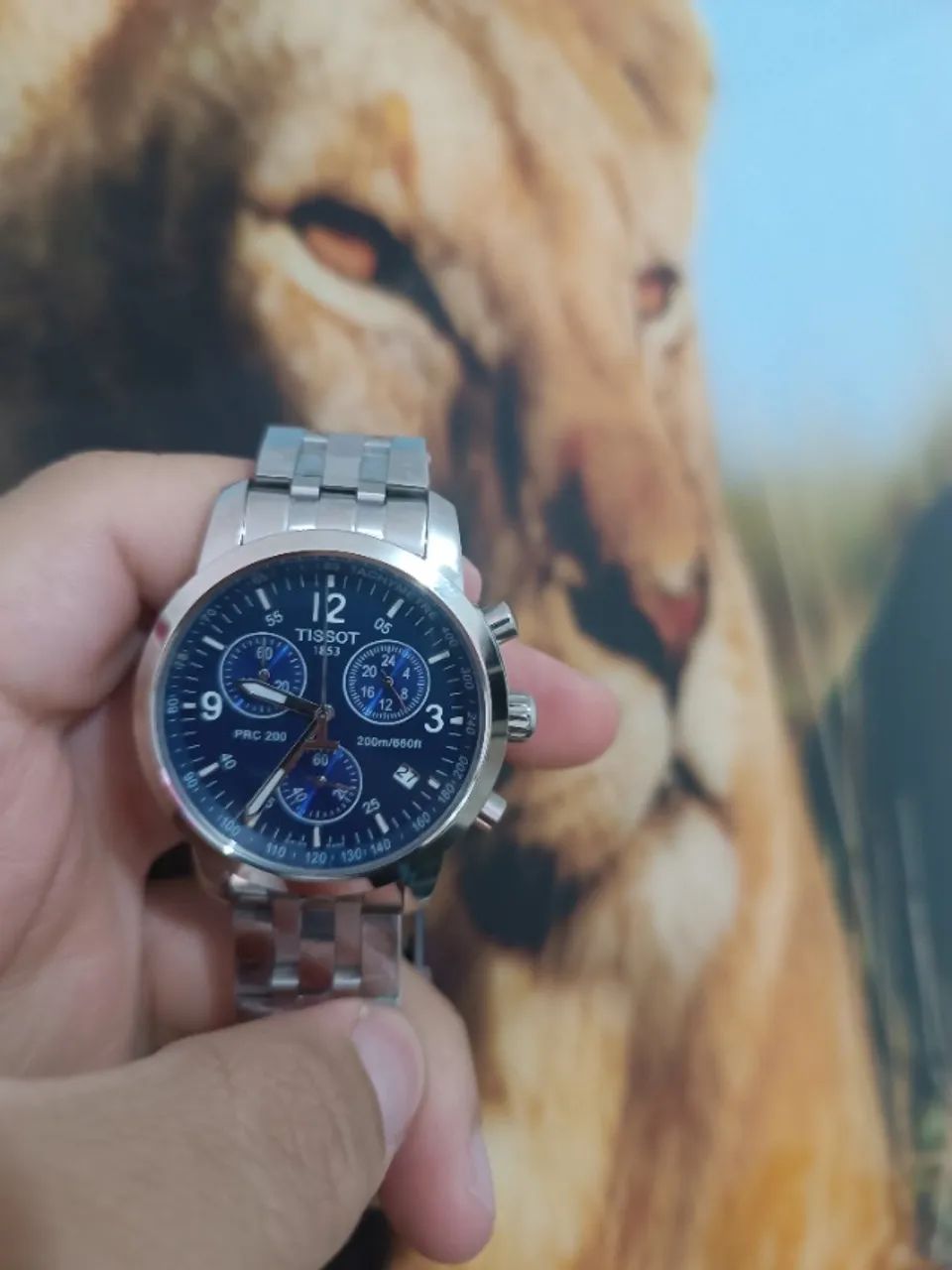 Relógio TISSOT PRC200 FUNDO AZUL TUDO FUNCIONAL ZERADO - Foto 5