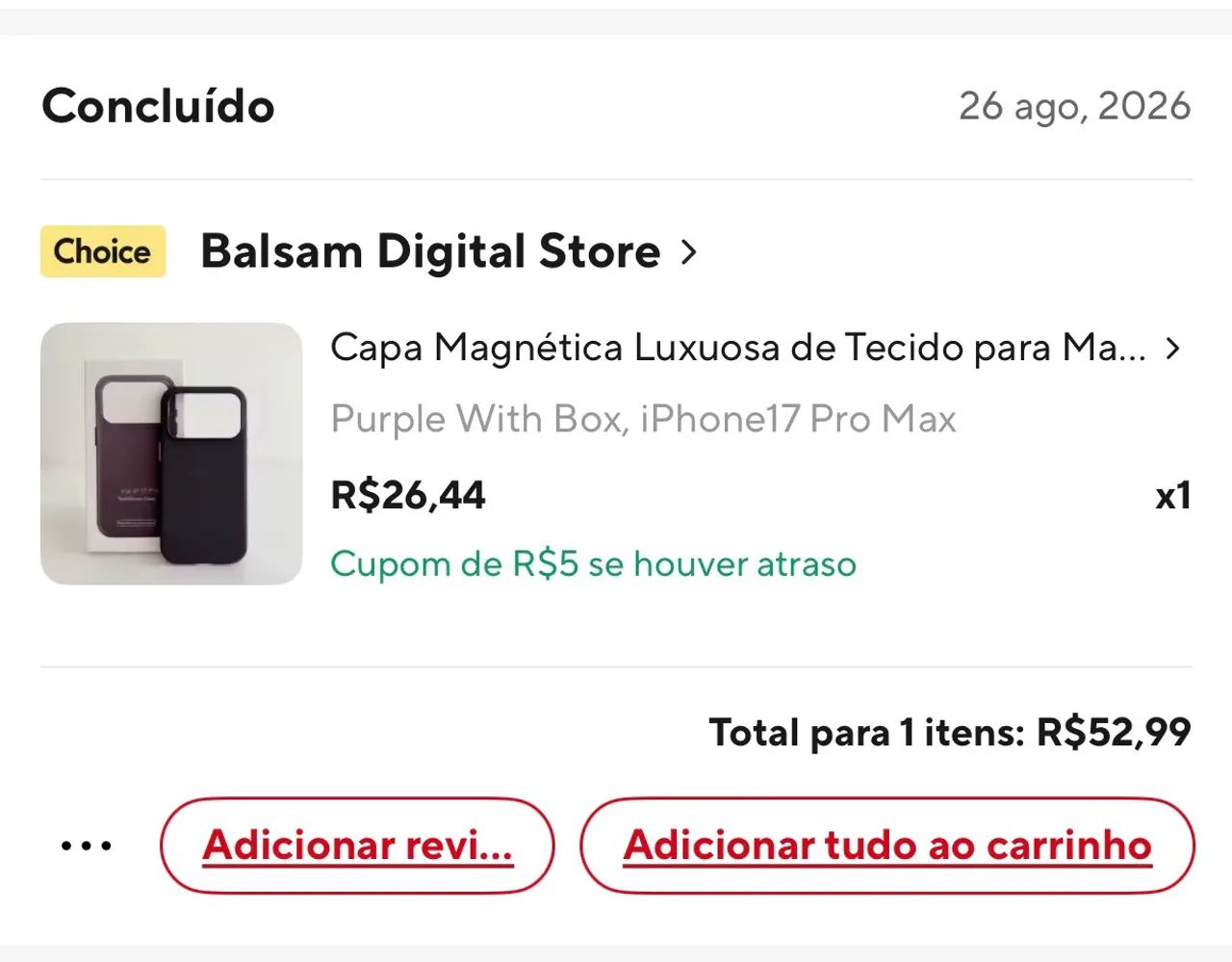 Capa iPhone 17 Pro Max Tecido - Foto 3