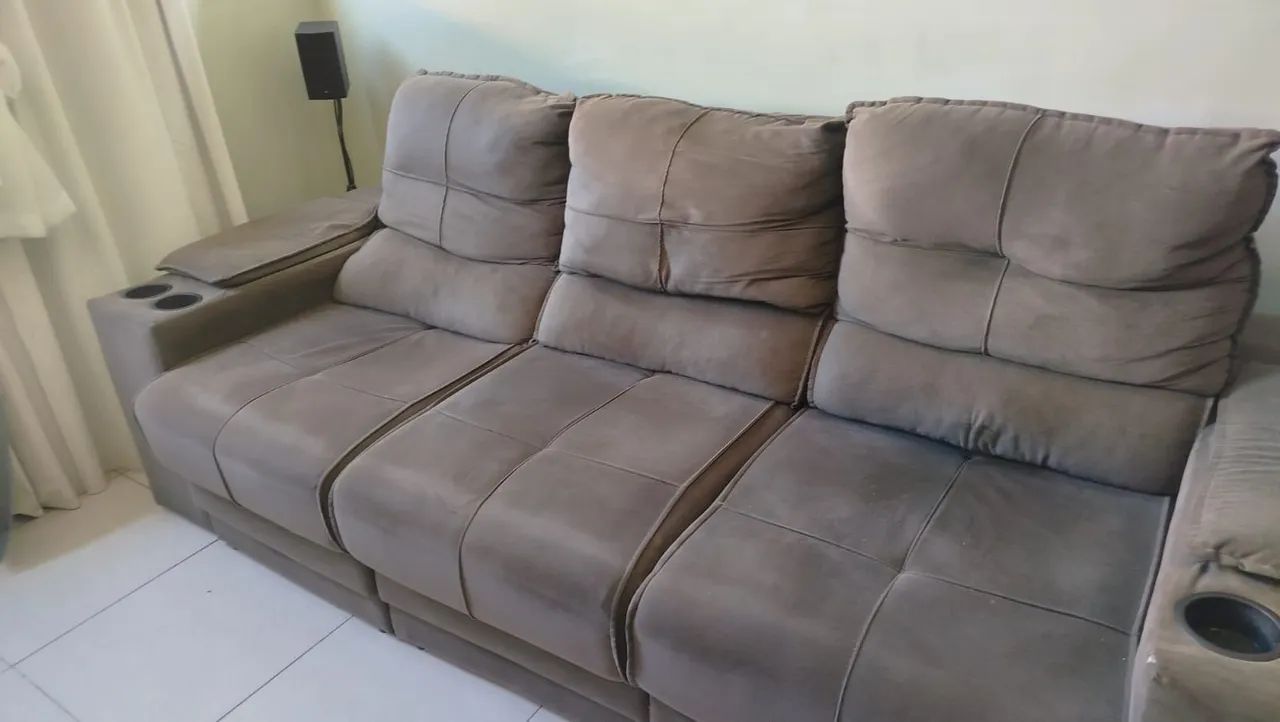 Sofá reclinável de três lugares  - Foto 3