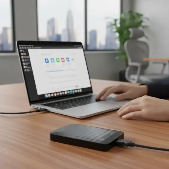 Hd Externo Samsung 1tb Usb 3.0 E Auto-backup Cor Preto (Usado) - Foto 4