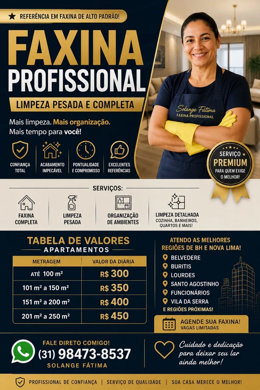 FAXINA COMPLETA - A PARTIR DE 300 reais 