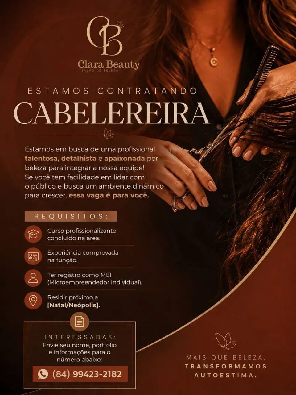 Vaga para cabeleleiro(a)