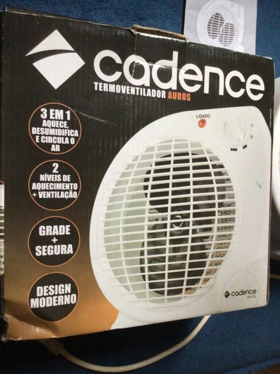 TERMOVENTILADOR AUROS CADENCE 3 EM 1 AQUECE DESUMIDIFICA E CIRCULA O AR - Foto 4