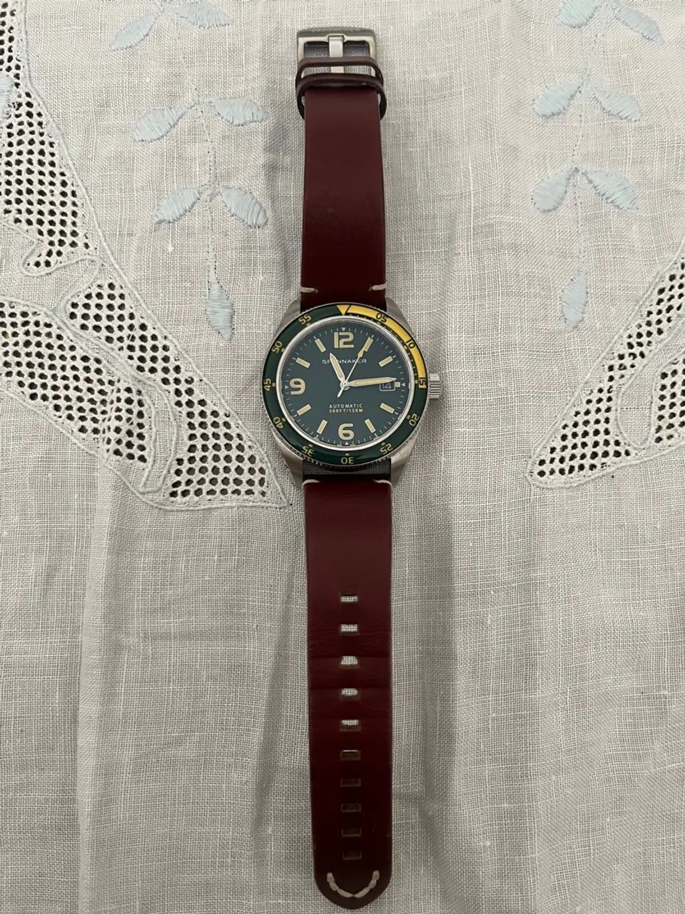 SPINNAKER FLEUSS - Lagoon Green 43mm automático 