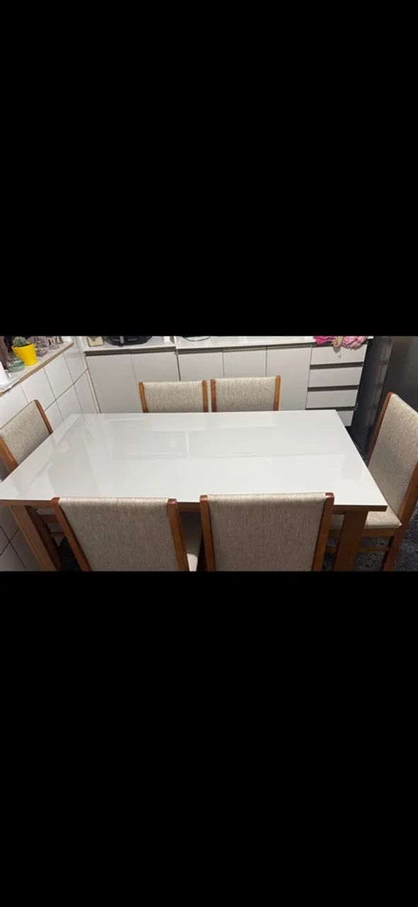 Mesa madeira jantar 6 lugares  - Foto 5