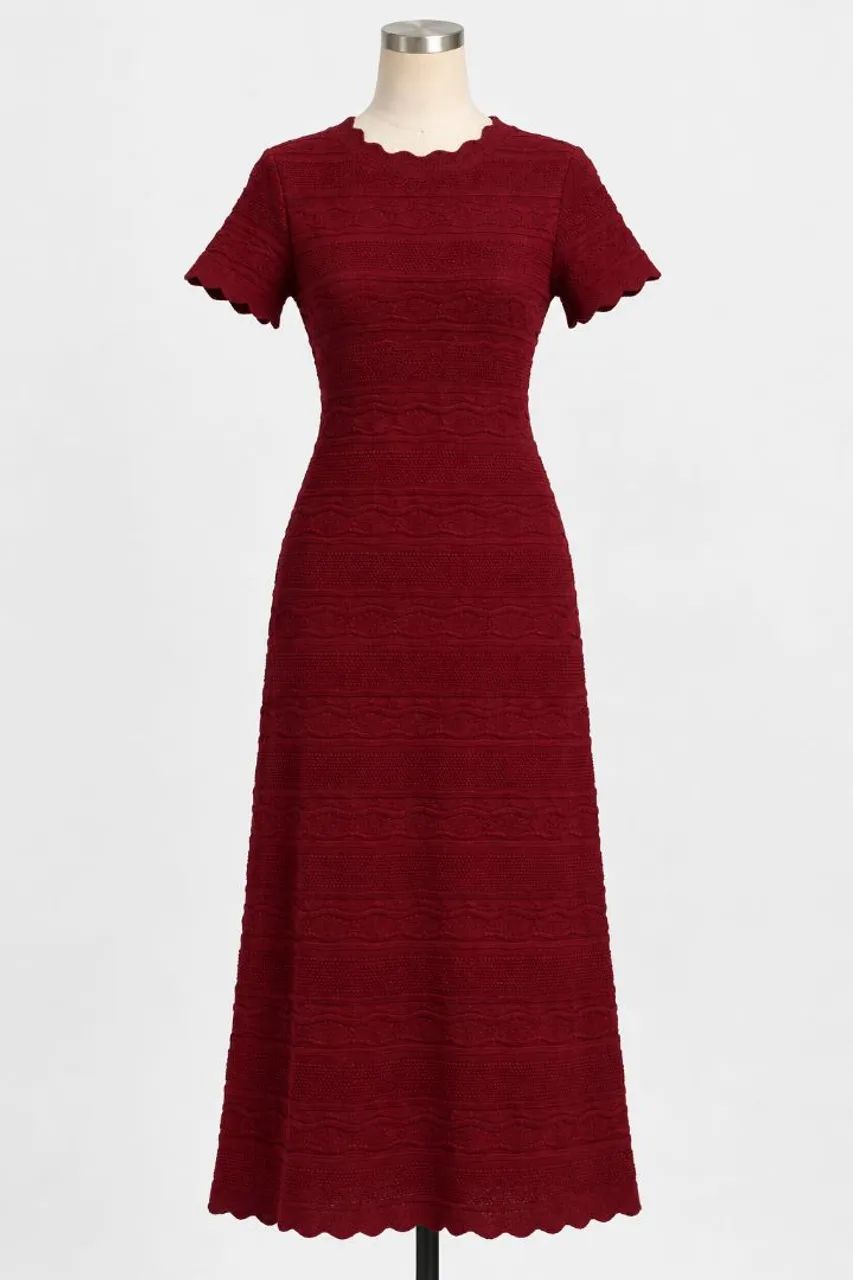 Vestido vermelho de tricô!!