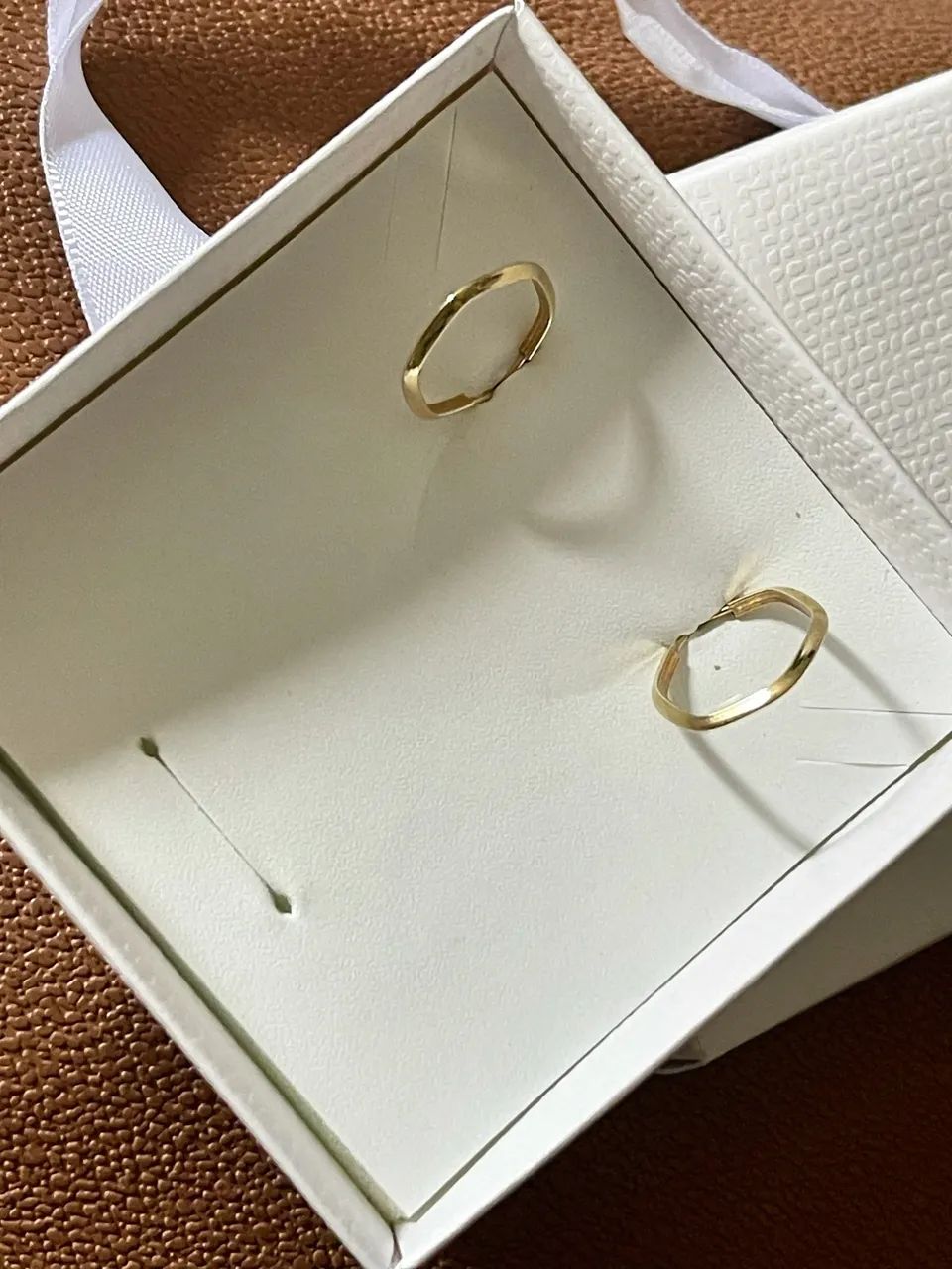 Brinco argola hexagonal ouro amarelo 18k legítimo  - Foto 3