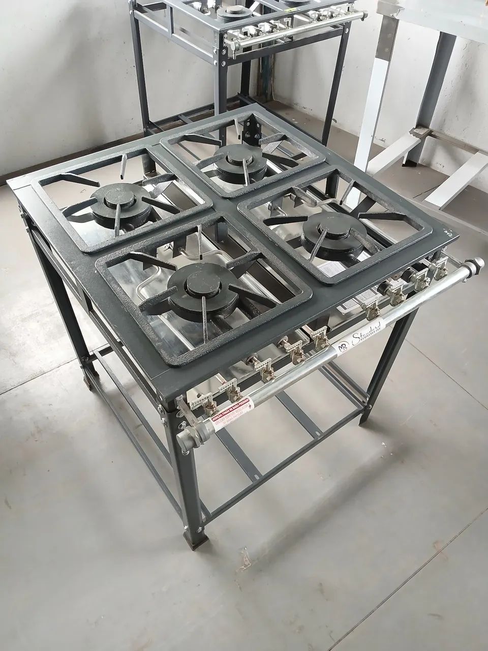 Fogão Industrial 4 Bocas Duplas 30x30 Mr Fogões  - Foto 3