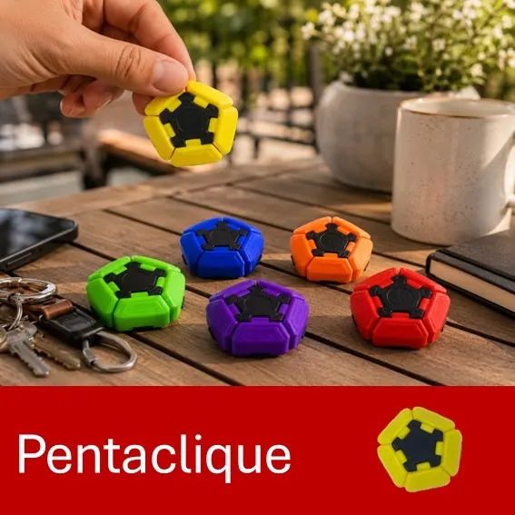 Pentaclique - Fidget Toy 3D - Mimoslab