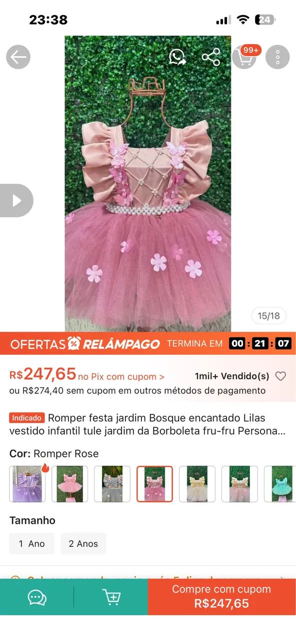 Vestido 1 Ano - Foto 2