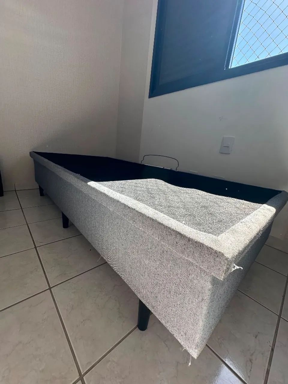 Cama box baú solteiro MGA LIFT cinza - Foto 5