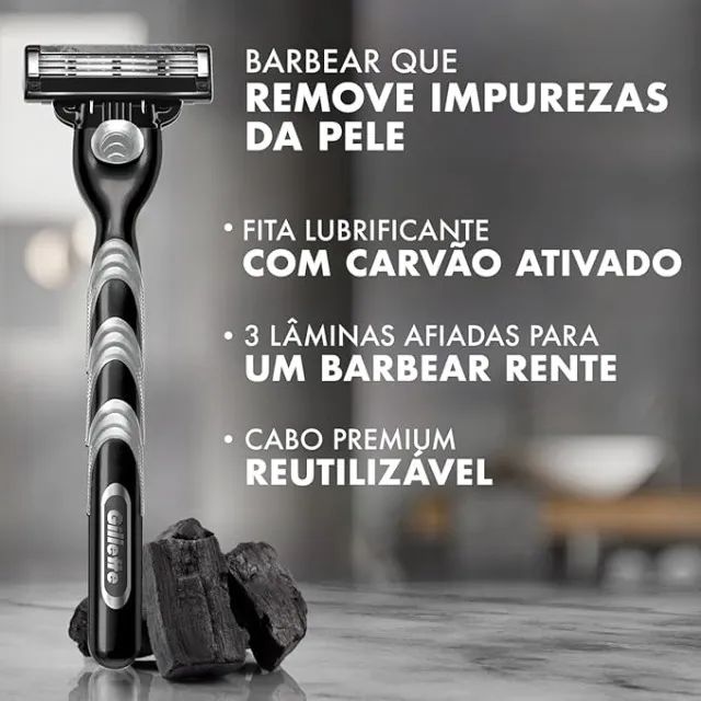 Kit Gillette Mach3 Carbono 1 Cabo + 2 Refis - Foto 2