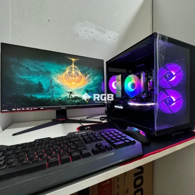 新品R5 5600X/16G/SSD512/RTX3060/Office2019 Ryzen 5 5600X + 16GB + SSD 512GB + RTX 3060 Ti - Computadores e