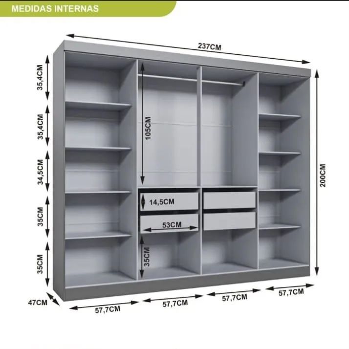 GUARDA ROUPA SEMI NOVO  - Foto 3