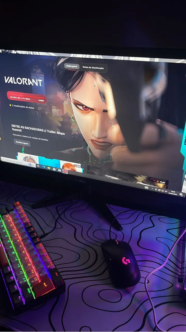 Setup completo com pc, monitor, mouse e teclado,mouse pad e fone!!! - Foto 3
