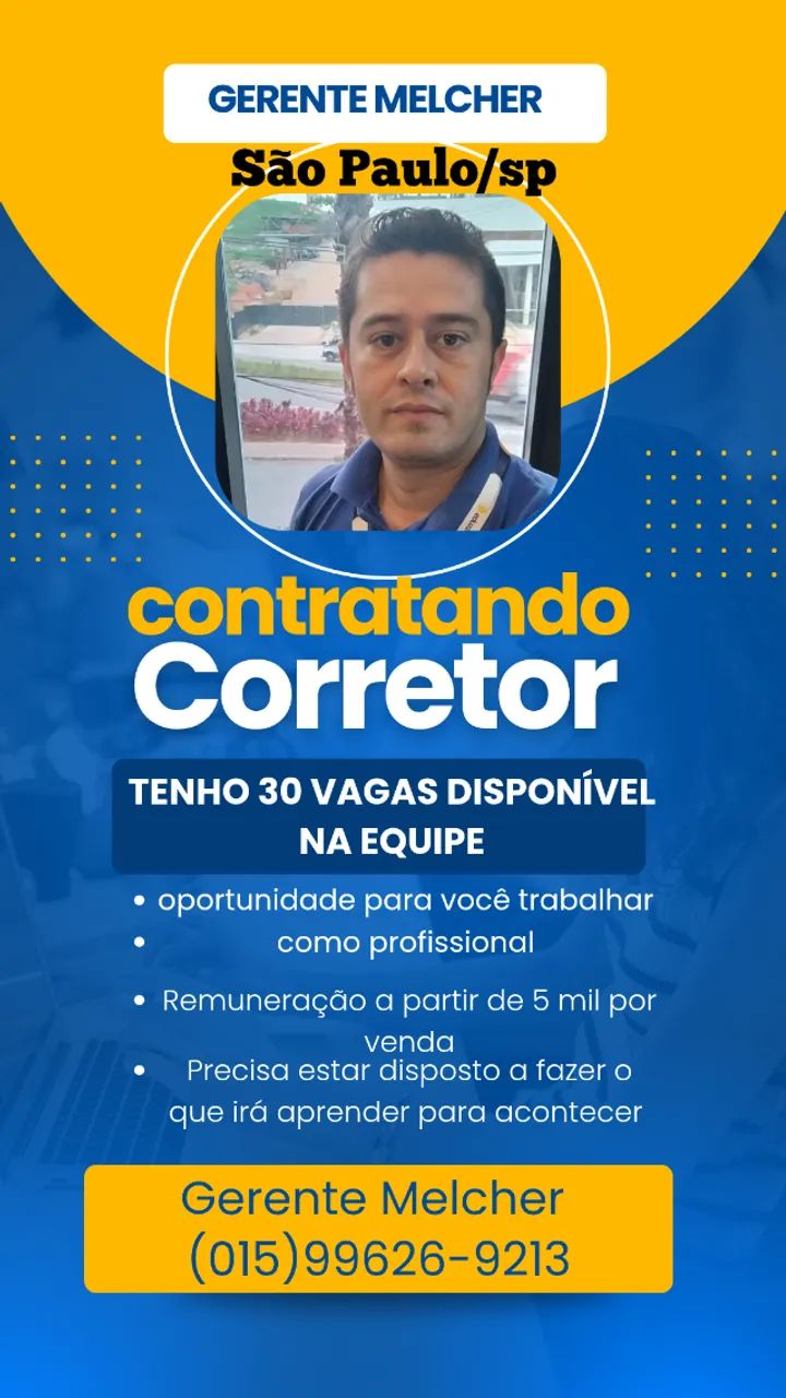 Vaga de corretor de imóveis 