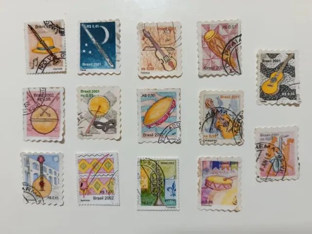 Selo postal Série Instrumentos Musicais