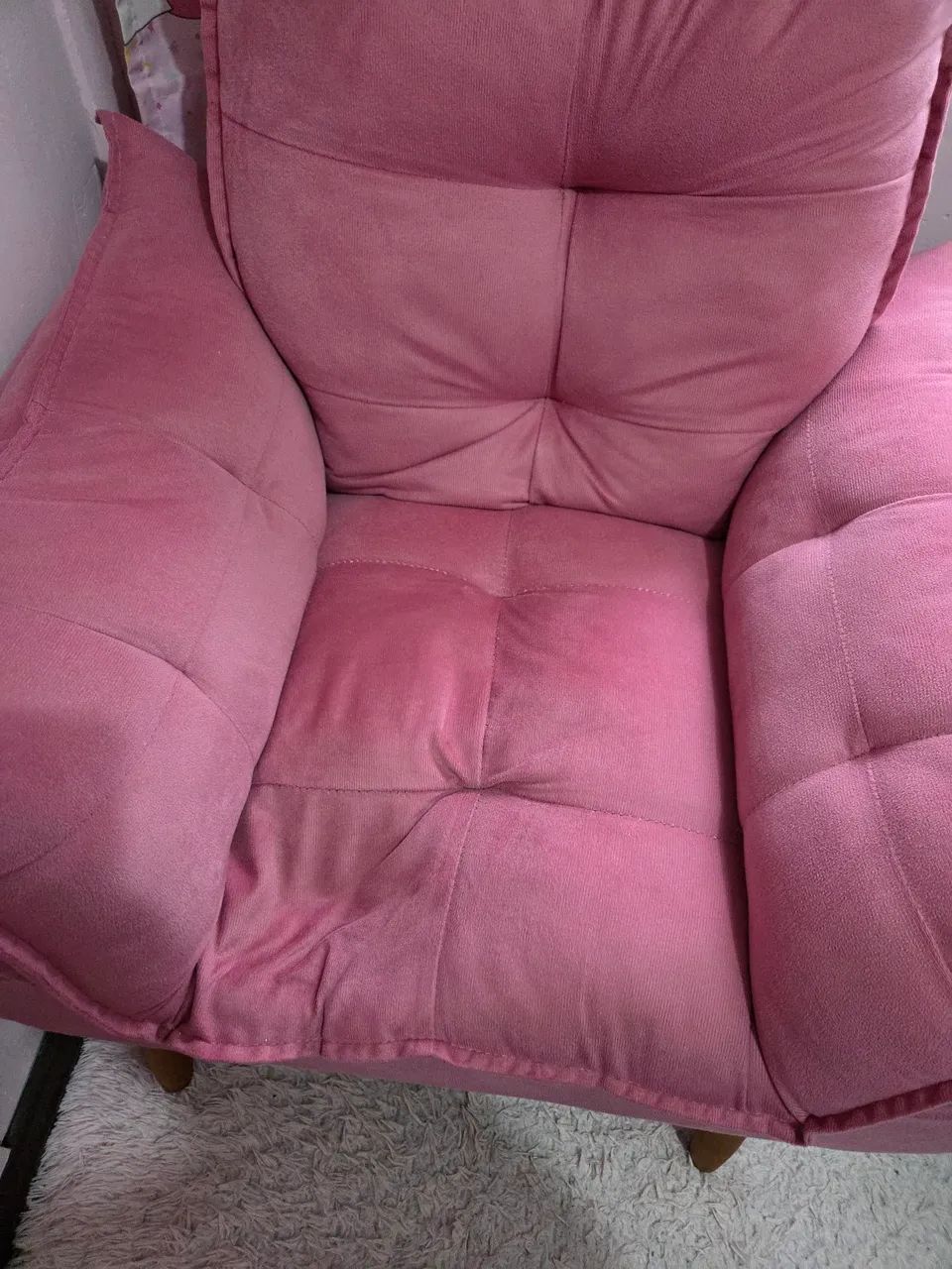 Poltrona Deluxe Suede Rosa - Foto 3