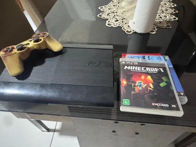 PS3 + controle + 3 Jogos