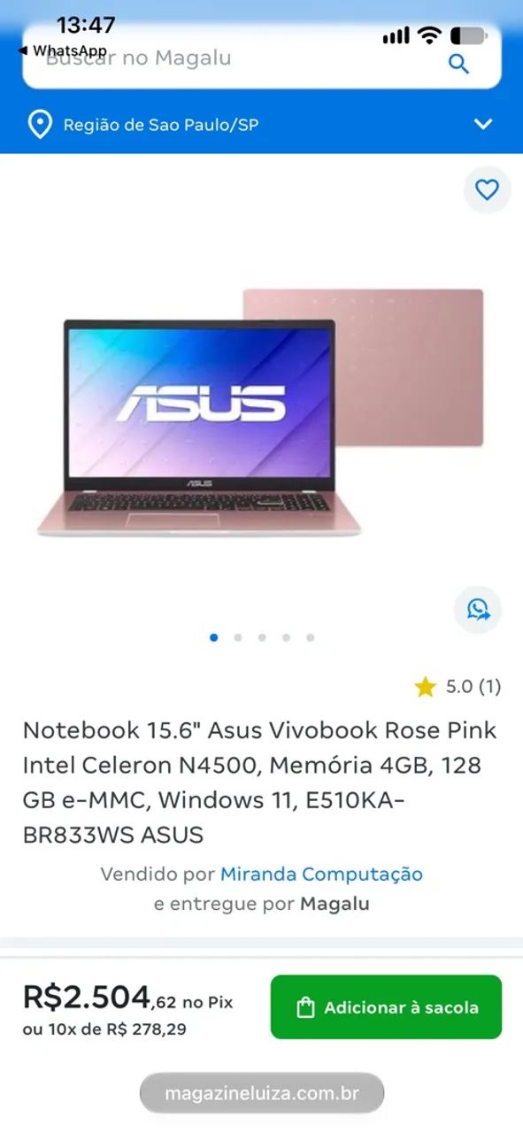 Notebook Asus Vivobook  - Foto 3