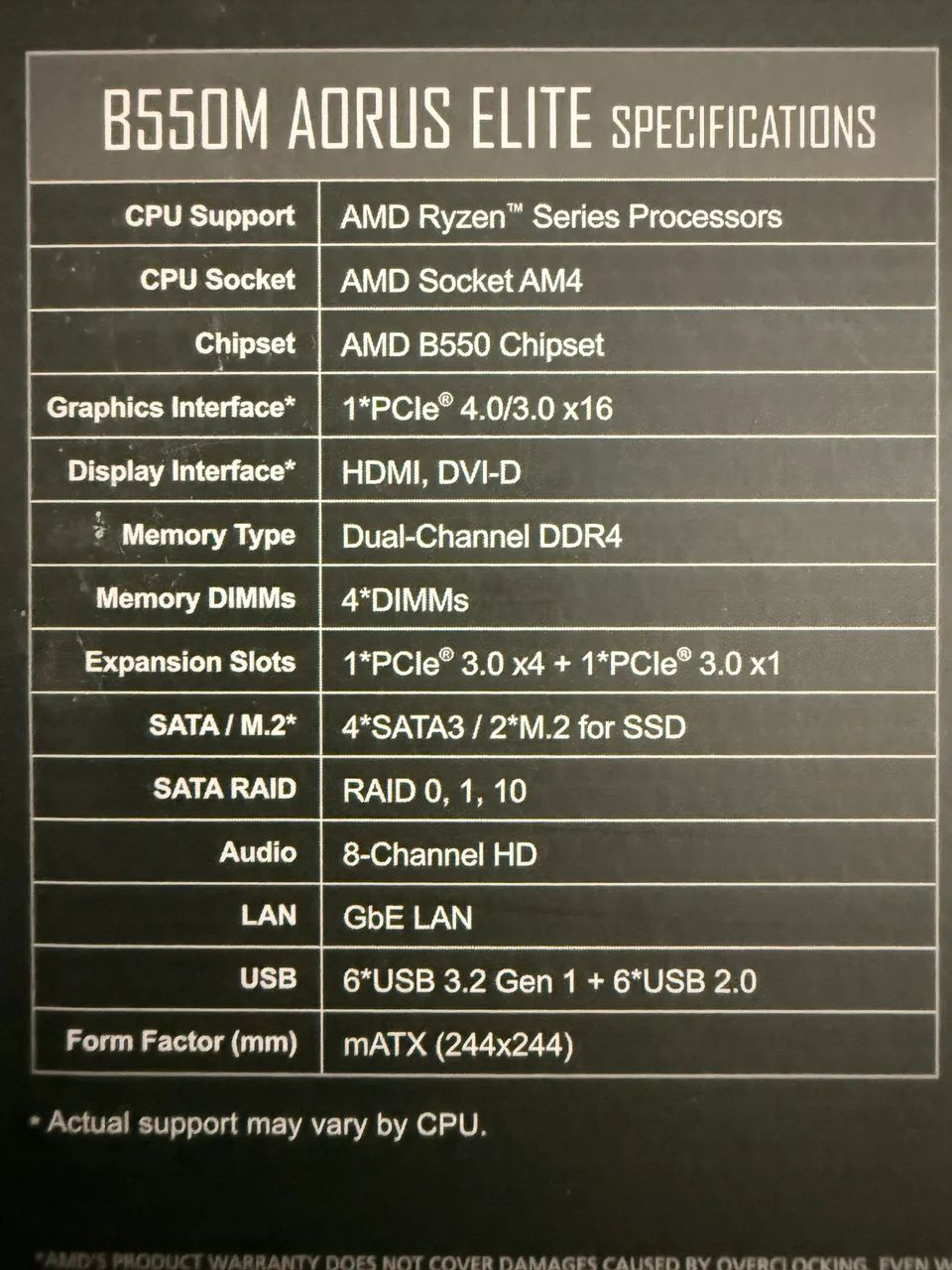 Placa Mãe B550M Aorus Elite - Foto 5