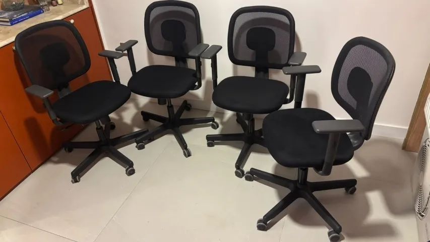 Kit 4 cadeiras Flexform Dot pretas - pouco usadas, ótimo estado