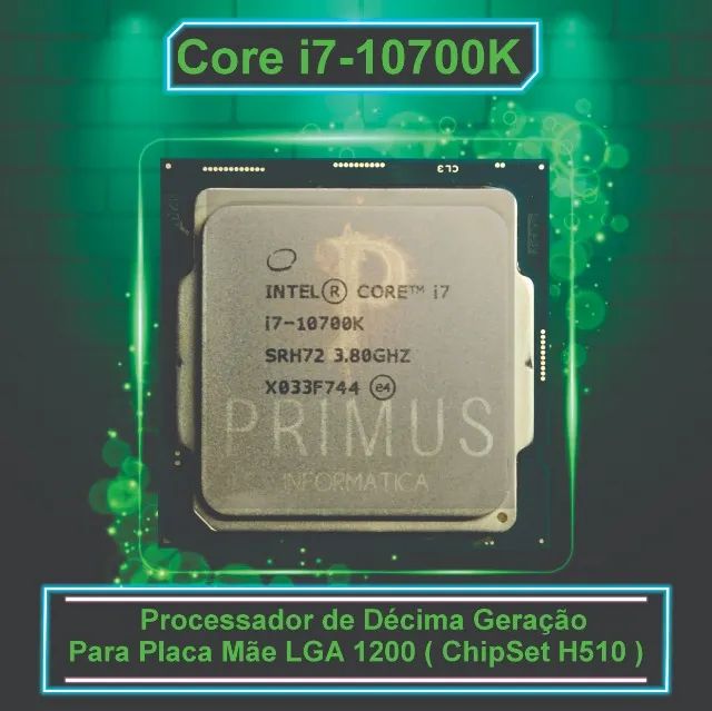 Processador Core I7 10700k 5.1Ghz LGA 1200 sem Coler 