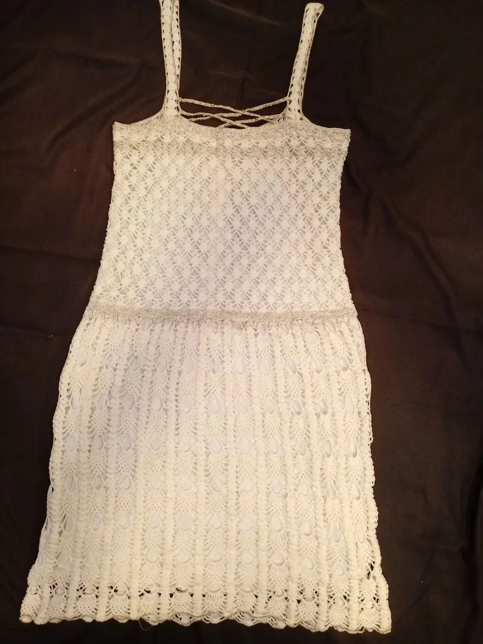Vestido de crochê feito a mão