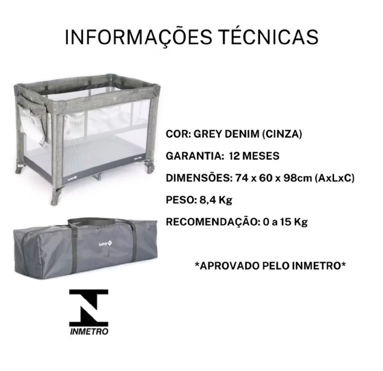 BERÇO PORTÁTIL SAFETY 1ST - Foto 3