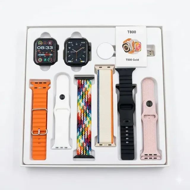 Relogio Smartwatch 2 em 1 C/6 Pulseiras - Pronta entrega