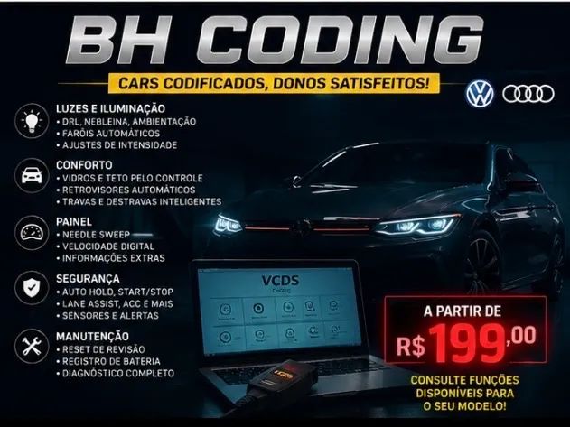 Coding VW AUDI desbloqueie funções ocultas no seu carro