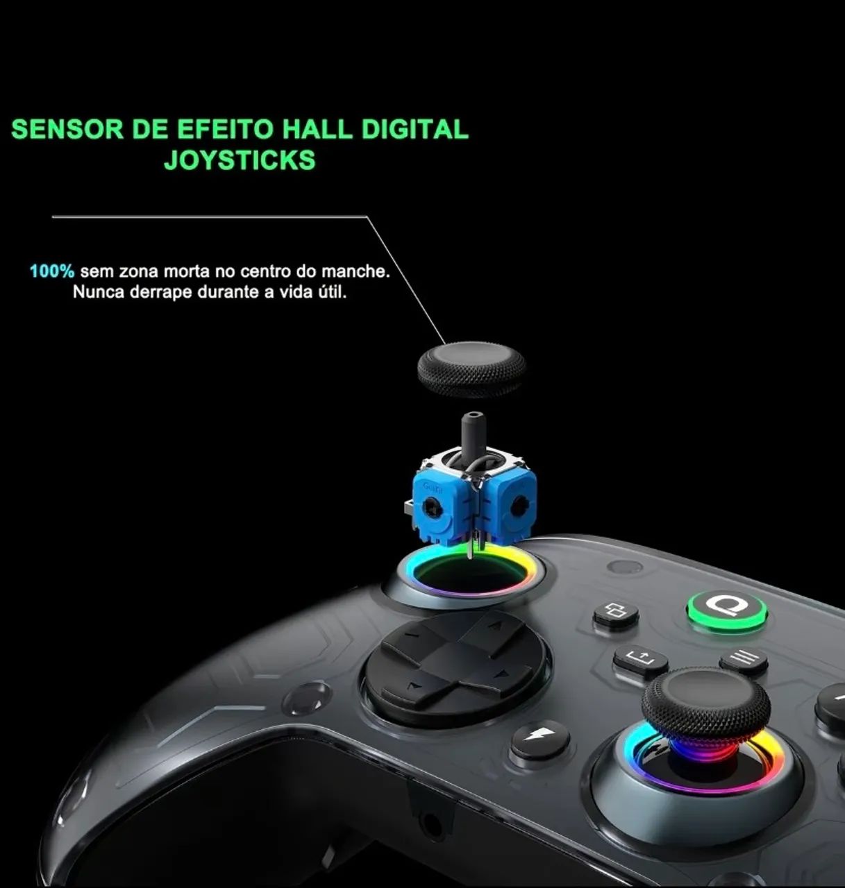 Controle para Xbox e Pc | Qrd Ferrox com analógicos Hall effect - Foto 5