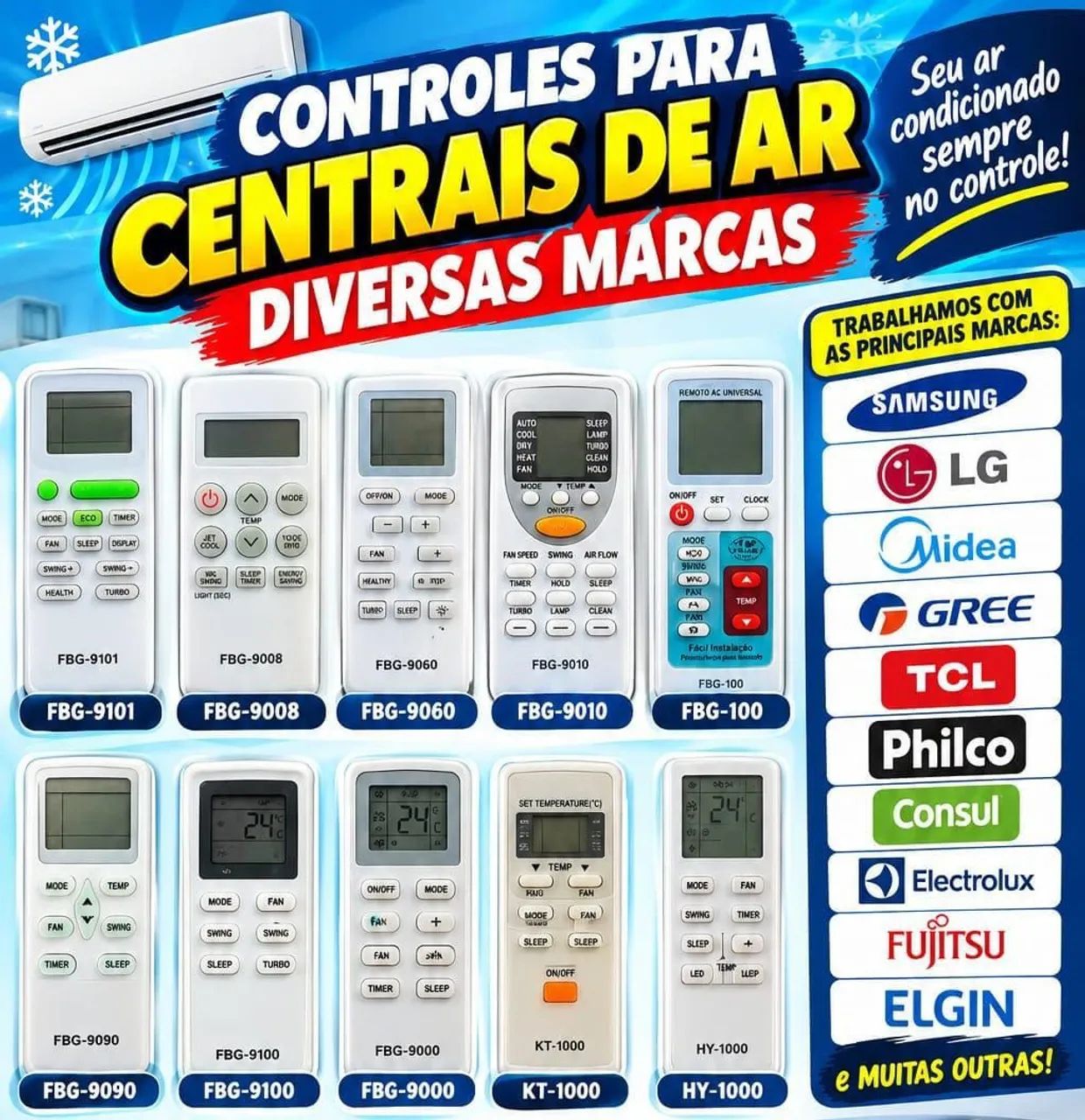 Controle Para Centrais De Ar Condicionado  - Foto 2