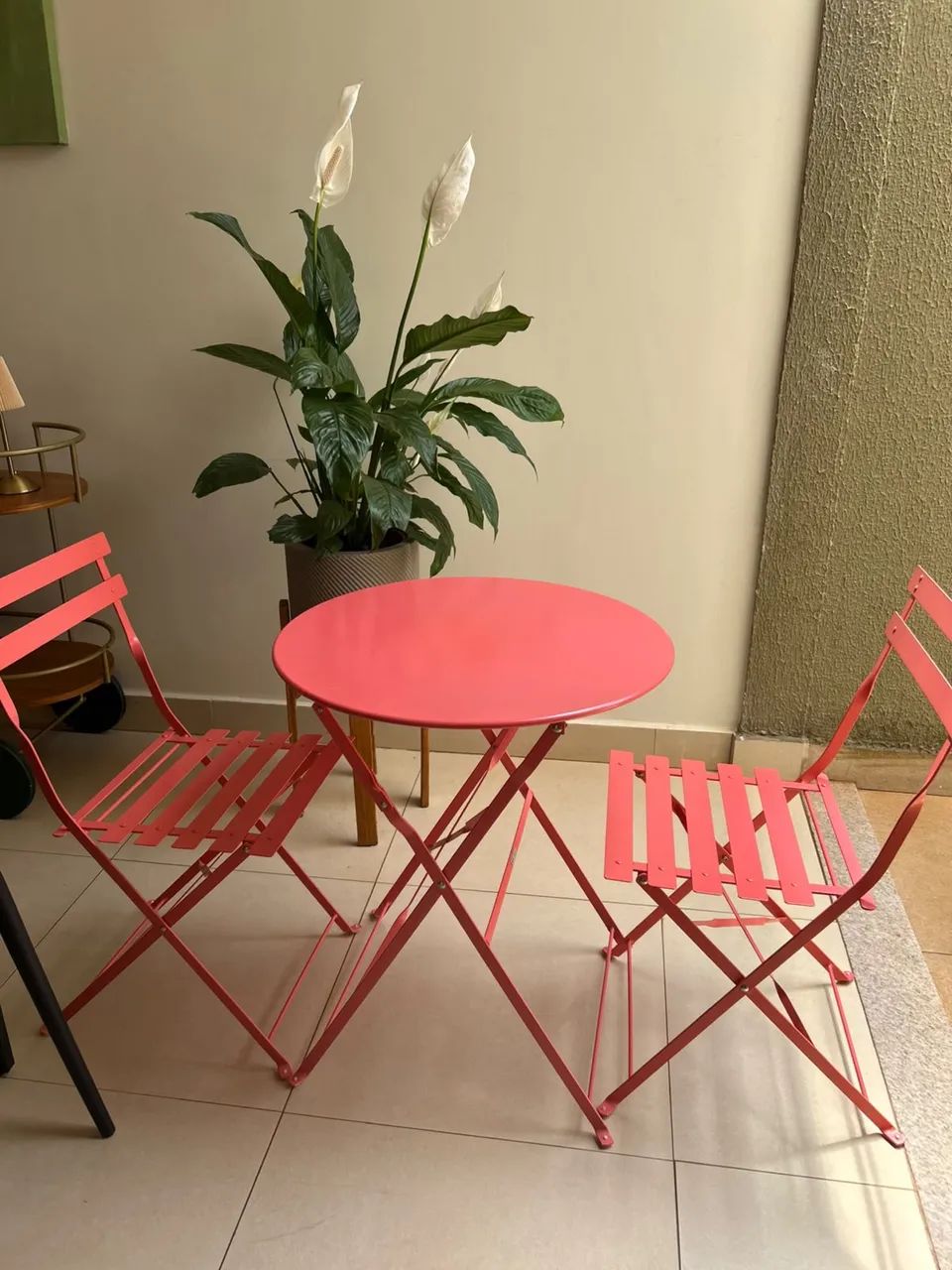 Mesa com cadeiras em aço - leroy merlin 