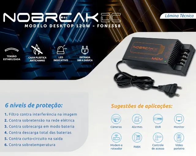 Fonte Nobreak Dc 12,8v/10a Pr1358-rs MCM - Foto 2