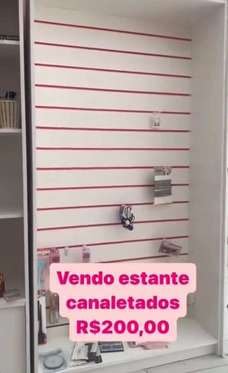 Estante expositora canaletada