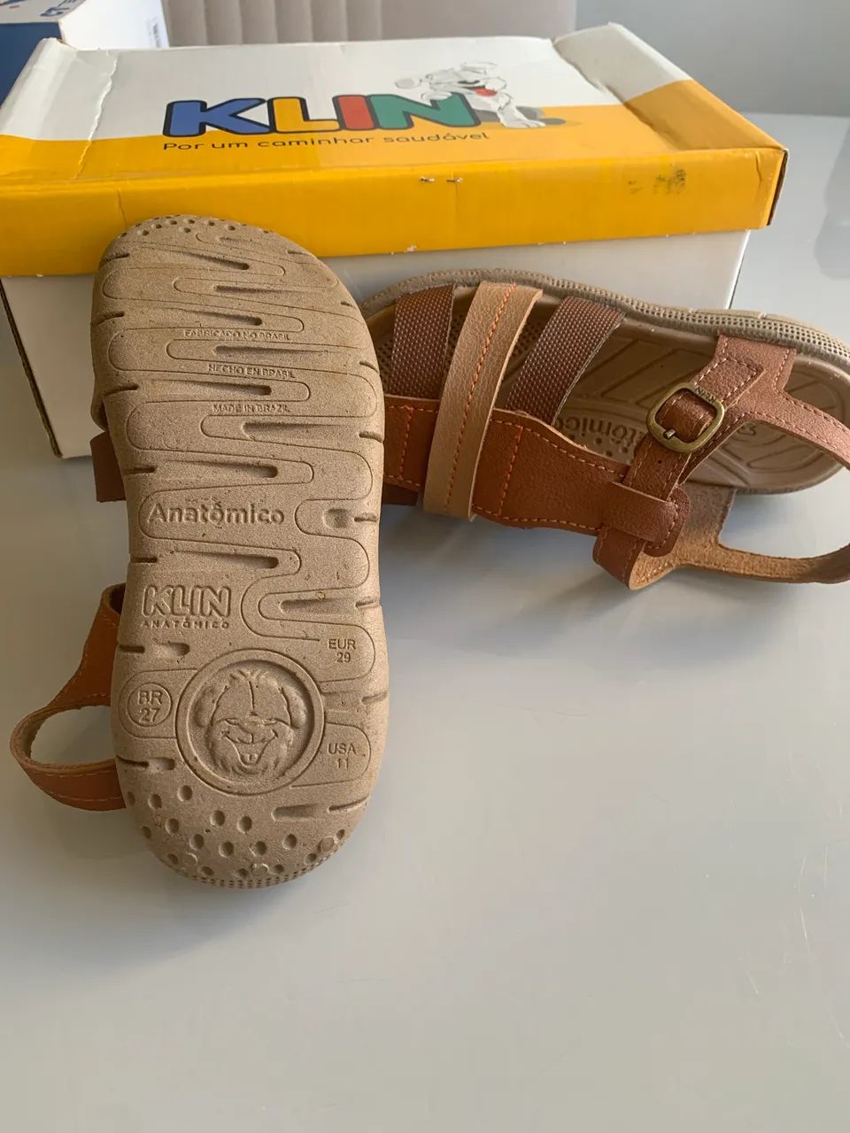 Sandália em couro masculina  - Foto 4