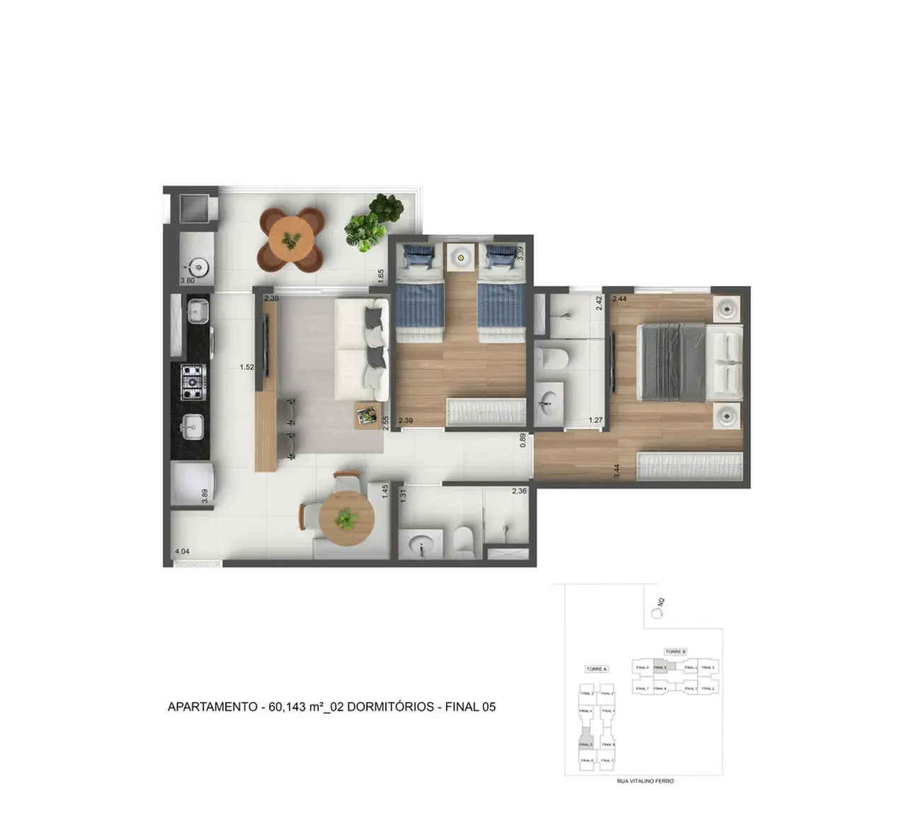PLANTA 60m²