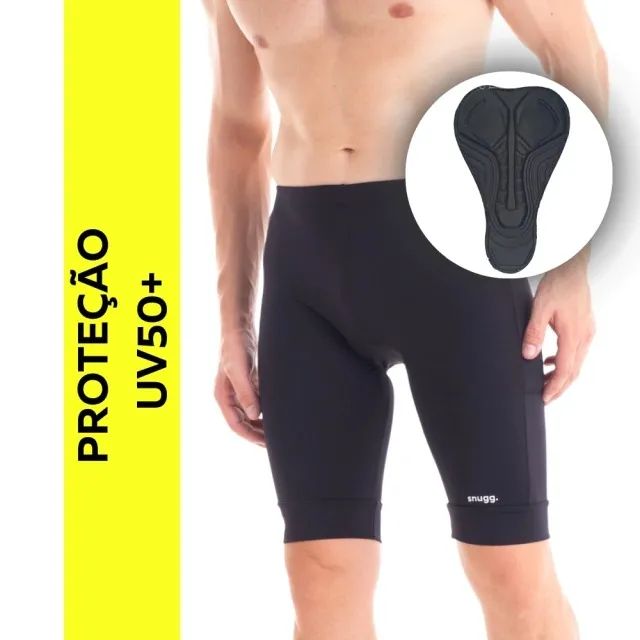 Bermuda Ciclista Masculina com Espuma e Proteção UV