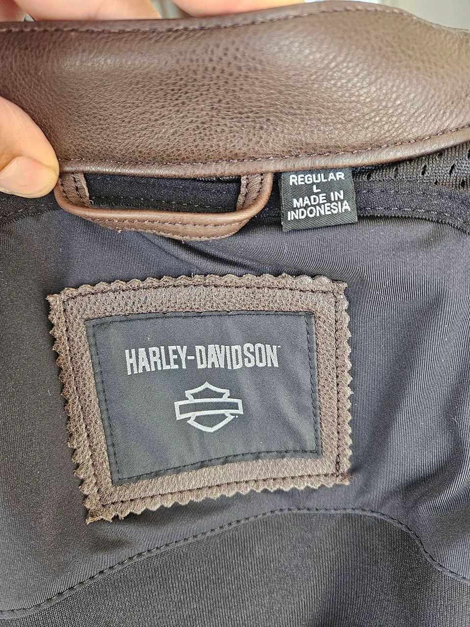 Jaqueta de couro marrom Harley Davidson Victory Lane II Leather