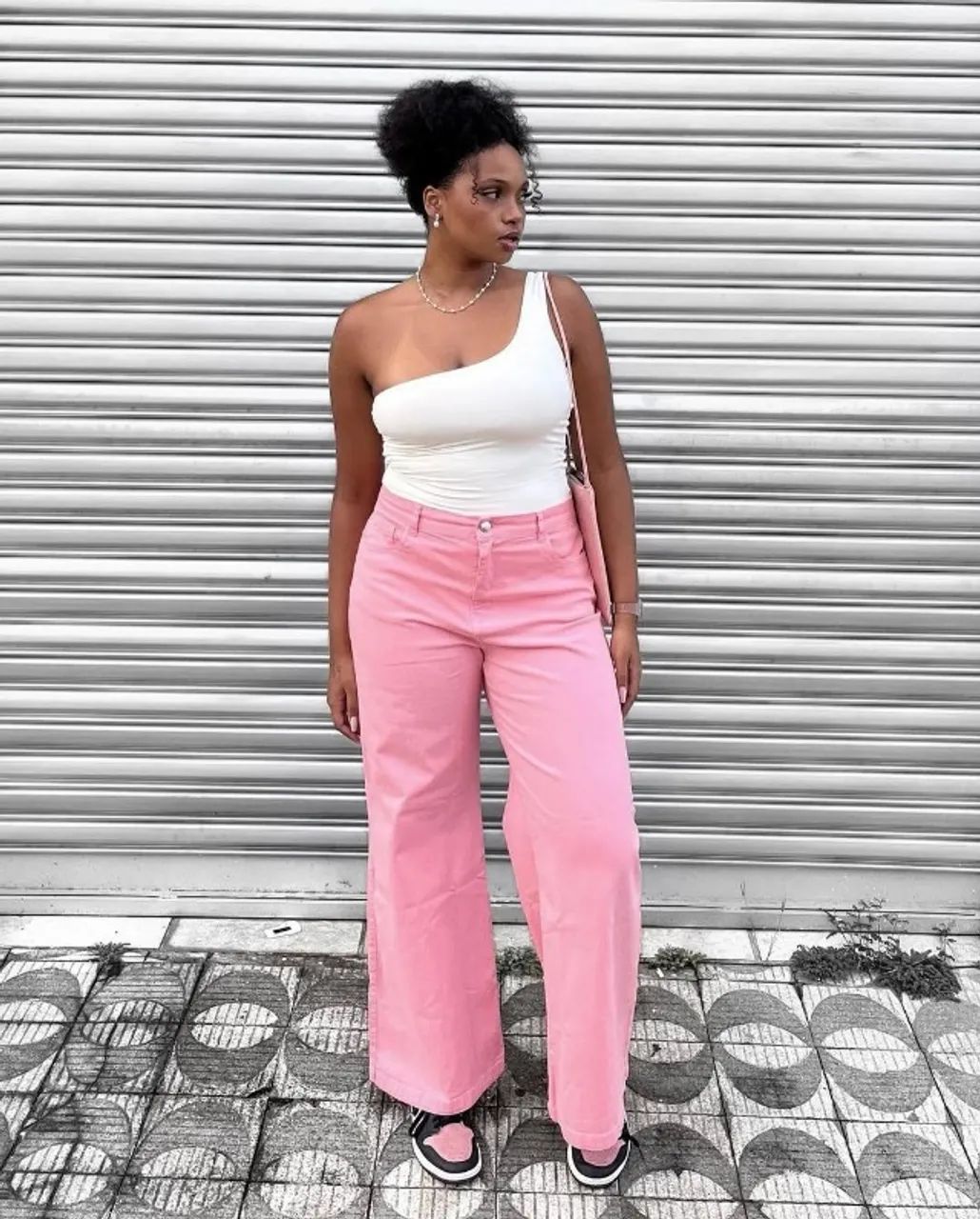 Calça wide leg rosa - Foto 3