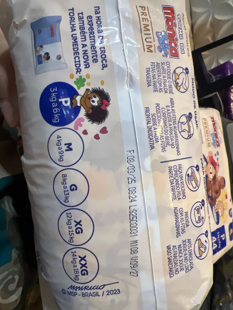 Fralda Da Mônica Premium Tamanho P