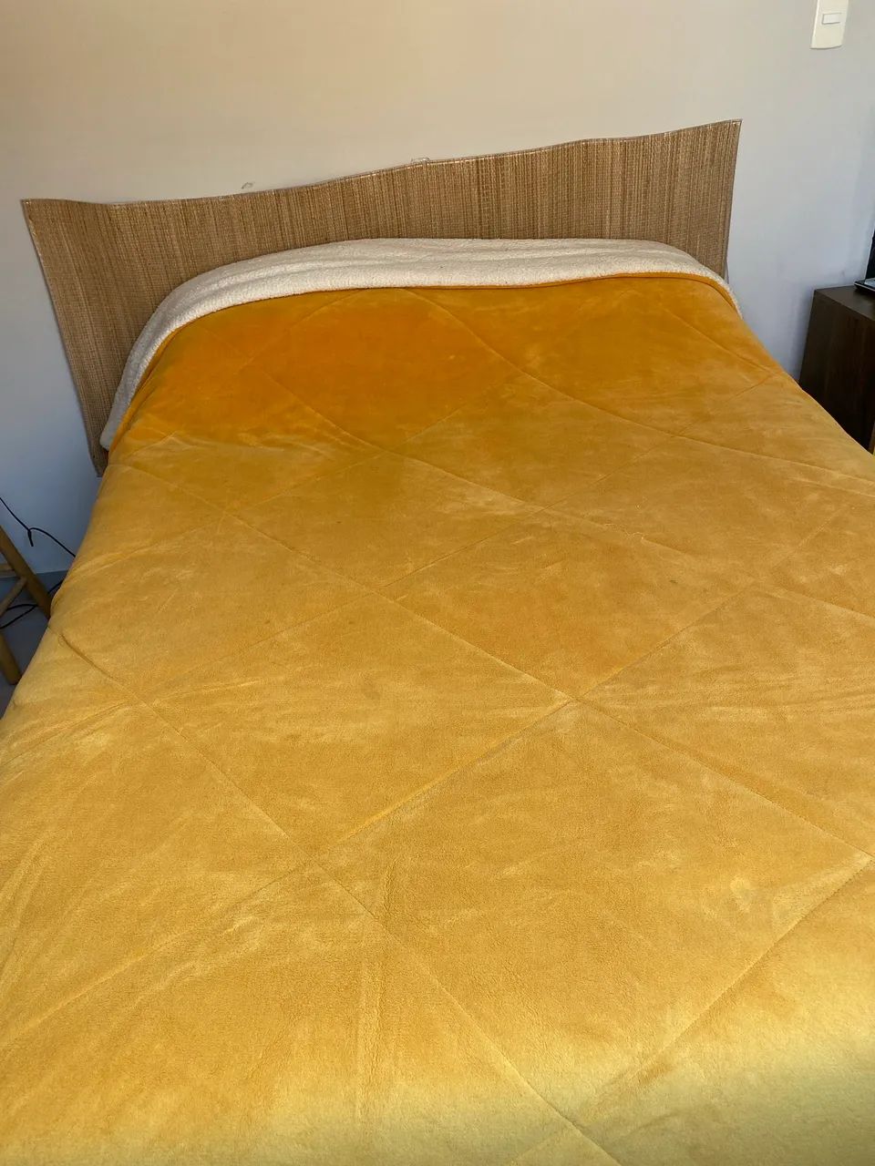 Coberdrom Casal Artex Sherpa Dupla Face - Mostarda - Foto 3